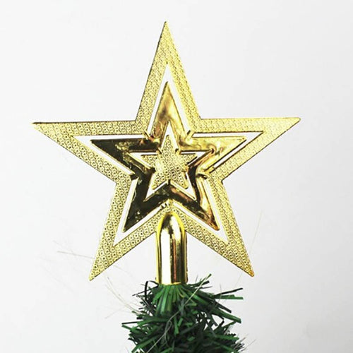 9/14/18cm Gold Star Christmas Tree Top Star 3D Five-point Star Christmas Home Table Topper Xmas Decoration Merry Christmas 8z