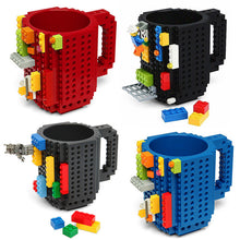 1 Piece Build a Brick Mug Building Blocks Coffee Cups Frozen Coffee Mug DIY Block Puzzle Lego Mug 12oz 350 ml Christmas Gift