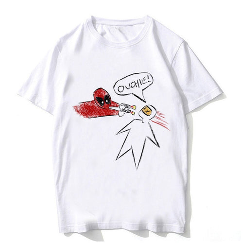 new 2018 man's deadpool t shirt funny dead pool anime t-shirt men/women deadpool 2 tshirt clothing male S-3XL white top Tees
