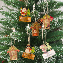 1Pcs Diy Wooden Pendants Ornaments Christmas Wood Craft Xmas Tree Ornaments For Home Decor Christmas Party Decorations Kids Gift