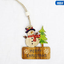 1Pcs Diy Wooden Pendants Ornaments Christmas Wood Craft Xmas Tree Ornaments For Home Decor Christmas Party Decorations Kids Gift