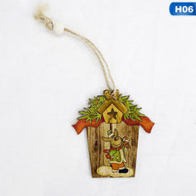 1Pcs Diy Wooden Pendants Ornaments Christmas Wood Craft Xmas Tree Ornaments For Home Decor Christmas Party Decorations Kids Gift