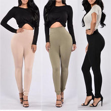 Women Pencil Pants Longline High-Rise Comfy Back Zip Casual Skinny Plain Long Pants High Waist Stretchy Elastic Slim Trousers