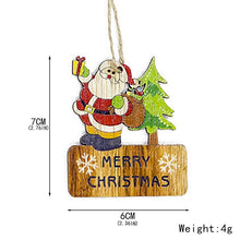 1Pcs Diy Wooden Pendants Ornaments Christmas Wood Craft Xmas Tree Ornaments For Home Decor Christmas Party Decorations Kids Gift