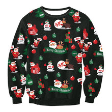 Sweater Santa Claus Cute Print Pullover Sweater Jumper Outwear Women's Patterns of Reindeer Snowman Christmas