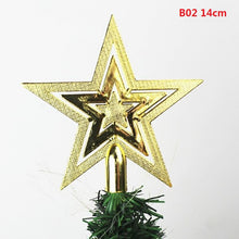 9/14/18cm Gold Star Christmas Tree Top Star 3D Five-point Star Christmas Home Table Topper Xmas Decoration Merry Christmas 8z