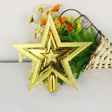 9/14/18cm Gold Star Christmas Tree Top Star 3D Five-point Star Christmas Home Table Topper Xmas Decoration Merry Christmas 8z