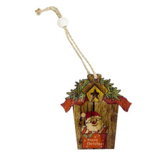 Christmas Tree Wooden Pendants Ornaments Santa Snowman Home Decor Christmas Party Decorations LBShipping