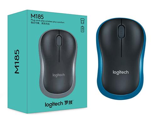 Original Box Logitech M185 Mouse 2.4G Wireless Mouse Laptop PC Computer Mice With USB Nano Receiver