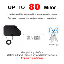 High Gain Indoor Digital TV Antenna HDTV Radius Antenna TV Fox Surf Antennas Bat Aerial Interior Amplifier 80 Mile DVB-T UHF VHF