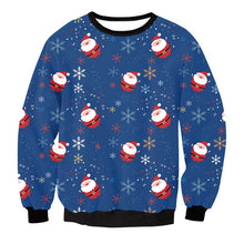 Sweater Santa Claus Cute Print Pullover Sweater Jumper Outwear Women's Patterns of Reindeer Snowman Christmas