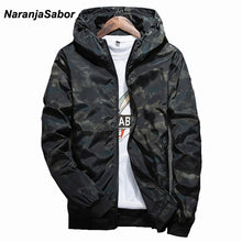 NaranjaSabor Spring Autumn Mens Casual Camouflage Hoodie Jacket Men Waterproof Clothes Men's Windbreaker Coat Male Outwear 4XL