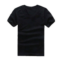 Mens V neck Short Sleeve T Shirt Tops Solid White Black Gray Slim Fit Muscle Casual Tee Top Men Clothes