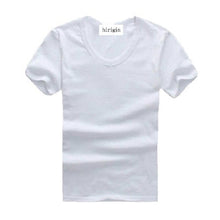 Mens V neck Short Sleeve T Shirt Tops Solid White Black Gray Slim Fit Muscle Casual Tee Top Men Clothes