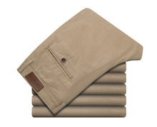 Men's Classic Casual Khaki Pants Men Business Dress Slim Fit Elastic Jogger Long Trousers Male Clothing Cotton Work Pant Black