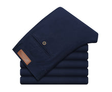 Men's Classic Casual Khaki Pants Men Business Dress Slim Fit Elastic Jogger Long Trousers Male Clothing Cotton Work Pant Black