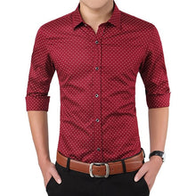 2018 New Autumn Fashion Brand Men Clothes Slim Fit Men Long Sleeve Shirt Men Polka Dot Casual Men Shirt Social Plus Size M-5XL