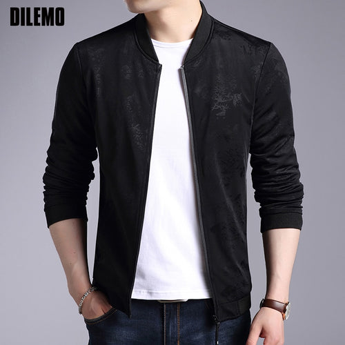 2018 New Fashion Wind Breaker Jackets For Men Slim Fit Pattern Streetwear Trend Autumn Overcoat Bomber Casual Coat Mens Clothes